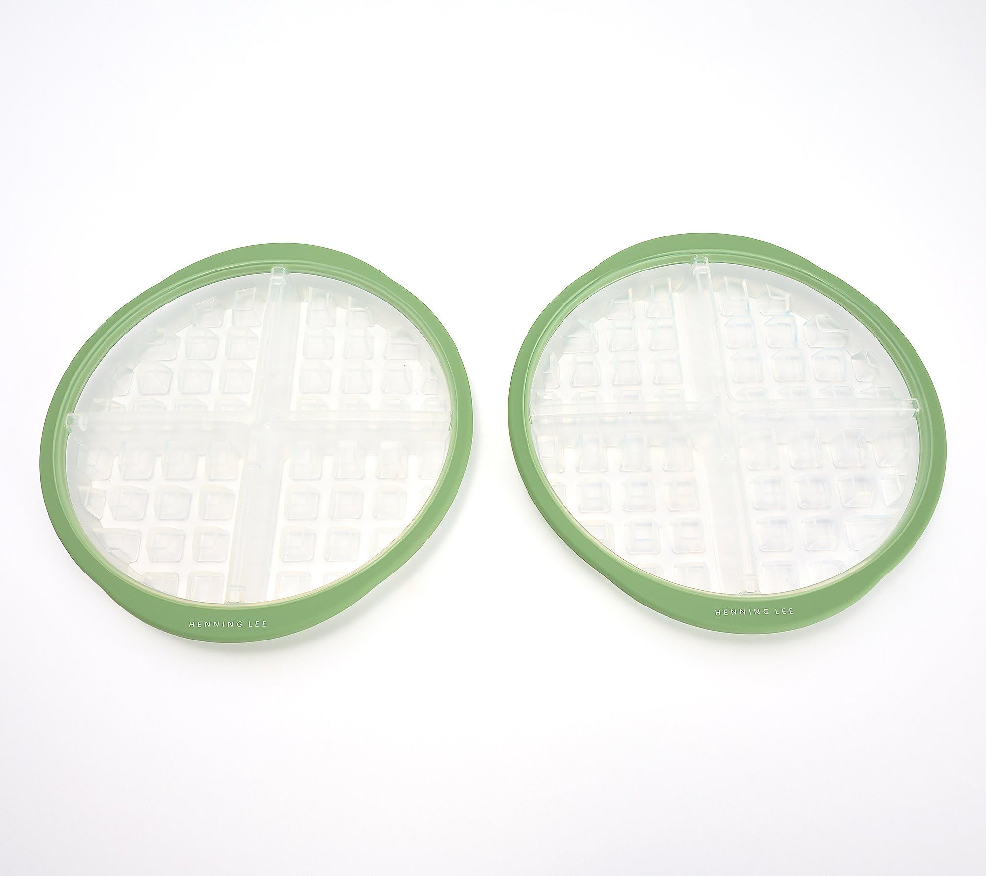 Henning Lee Look &amp; Cook Set of 2 Silicone Waffle Pans (Green)