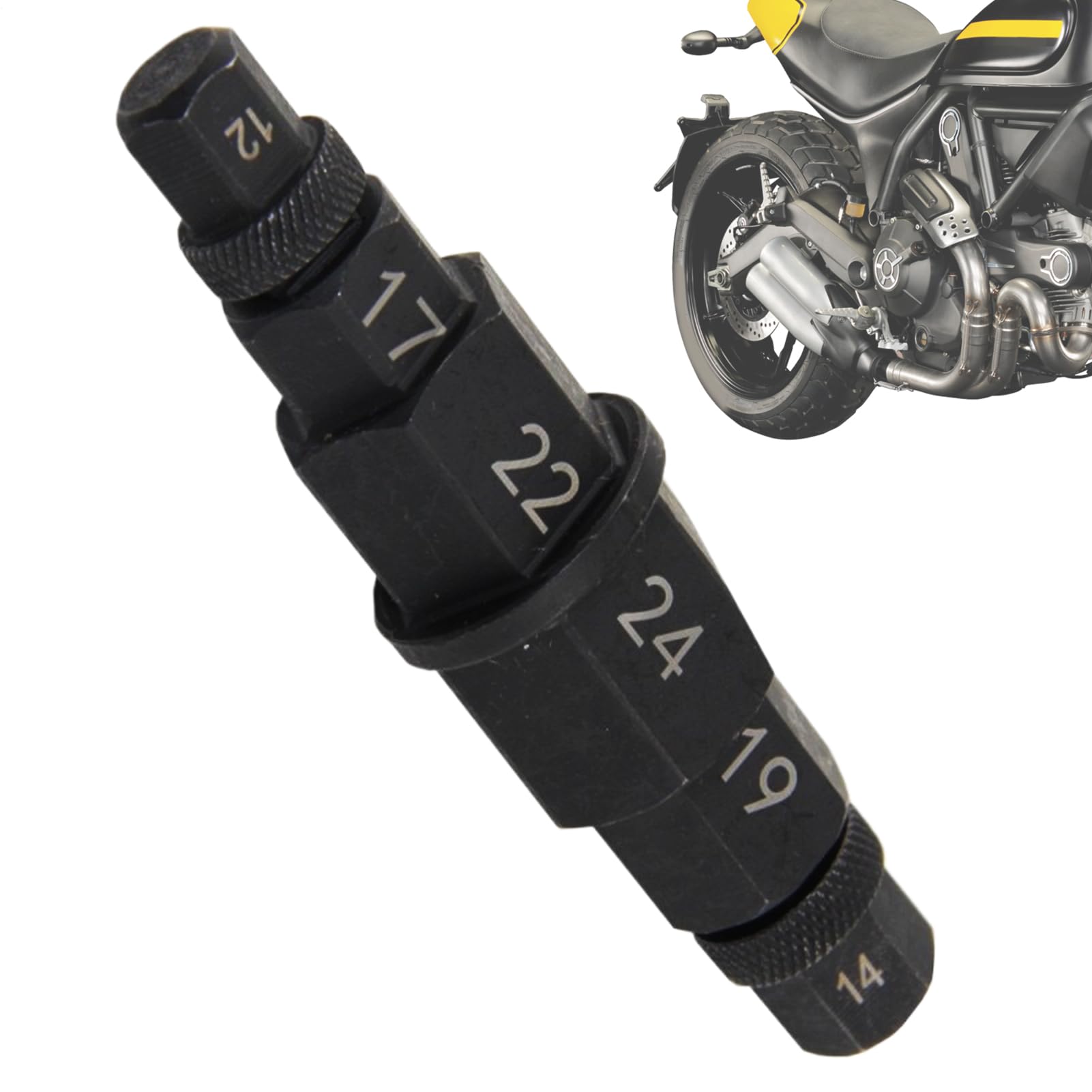 Asse Esagonale per Moto 12-24mm Universale Compatta Portatile