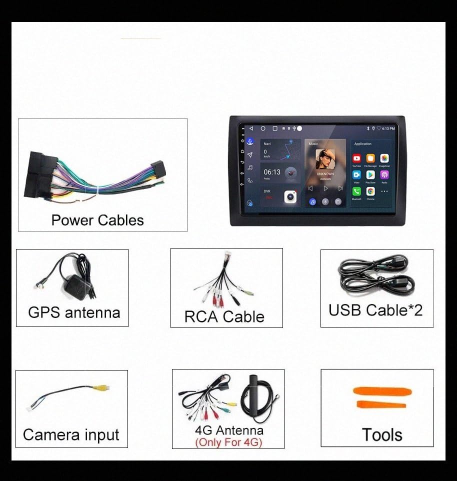 Reproductor de coche para actualizar Ford Mustang V con GPS y manos libres Bluetooth 6