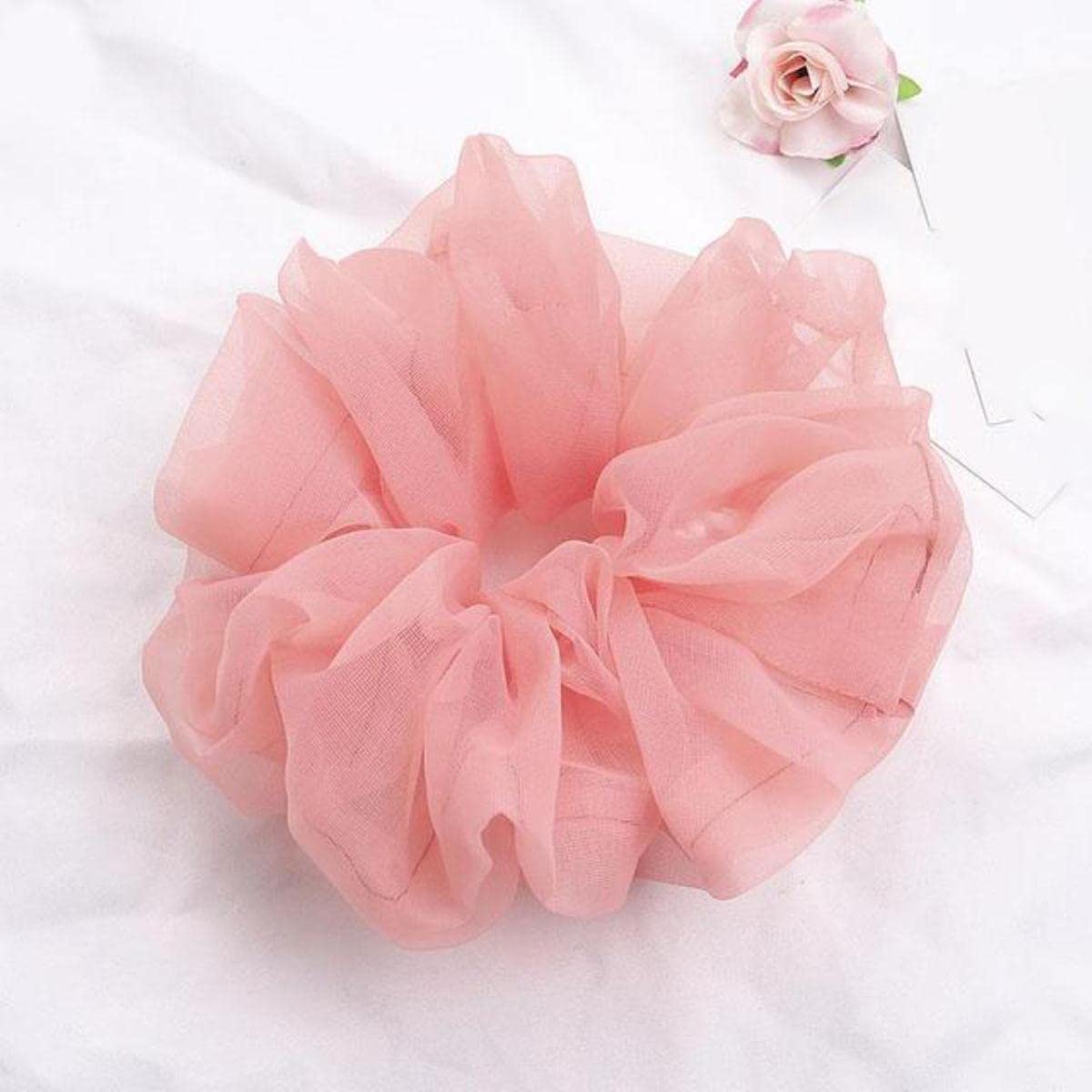 ACiyD Coleteros de Gran tamaño, Gomas Grandes para el Pelo, Bandas elásticas para el Pelo, Soporte para Cola de Caballo, coletero de satén Liso, Accesorios para el Cabello para Mujer-B9 (C7)