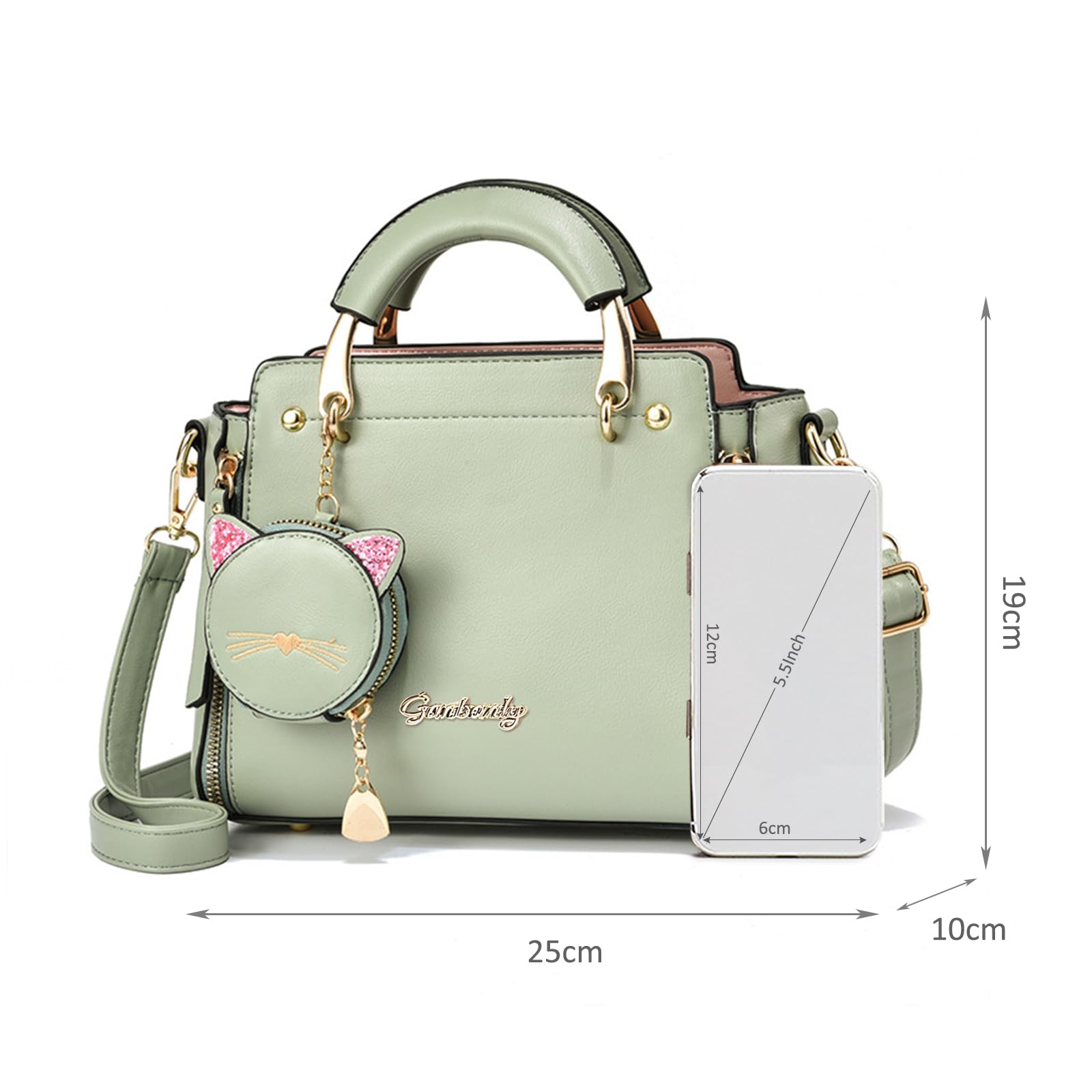 NICOLE & DORIS Borse Donna Tracolla Piccola Borsa Crossbody Borse a Spalla di Pelle PU Versatile Borse Messenger Pochette Donna Con Portafoglio Verde