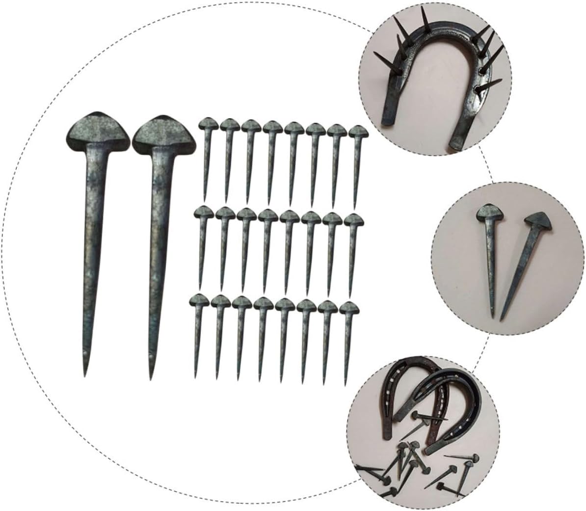 Yardwe 50pcs Stable Horse Equipment Horseshoe Nails Replaceable Hoof Nails Sharp Design Horse Tack