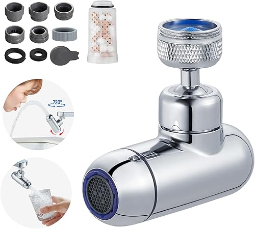 SUBMARINE Grifo giratorio de 720 extensor de grifo multifunción decoloración sensible a la temperatura de 950F grifo de baño para lavadora de ojos