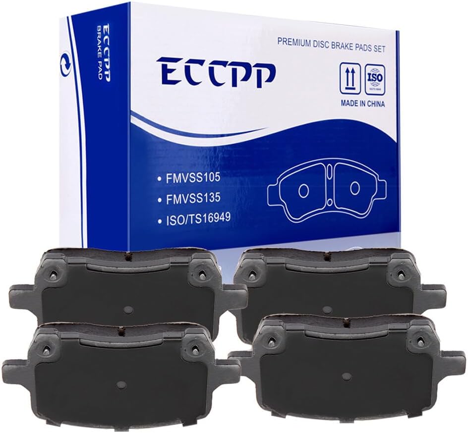 LSAILON [D1028] Front Ceramic Disc Brake Pads Set For Chevrolet Cobalt HHR Malibu For Pontiac G5 G6 Pursuit Solstice For Saturn Aura Ion Sky [4PCS]