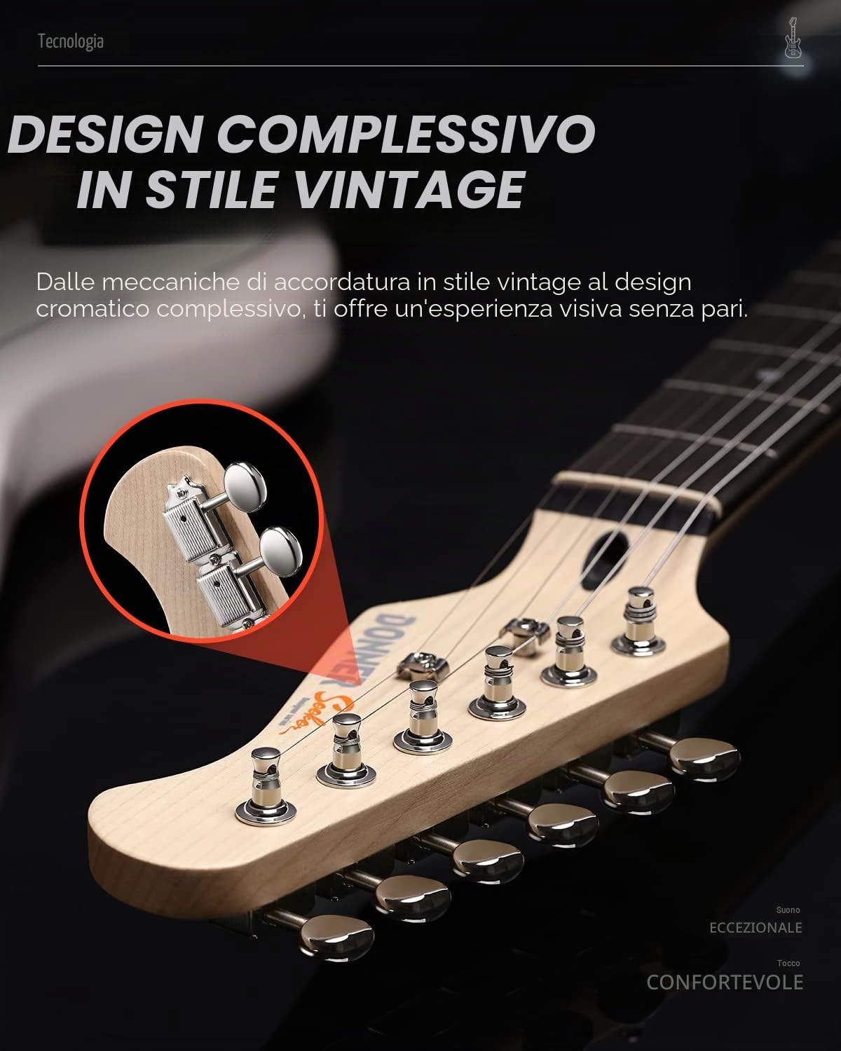 Donner Chitarra elettrica, DST-152 Starter Kit per chitarra elettrica HSS Pickup Coil Split, con amplificatore, borsa, accessori, bianco