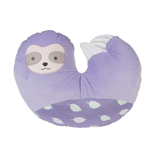 ADORA Ultra-Soft Snuggle and Glow Pet Pillow, 16-inch Purple Plush Sunlight-Activated Glow-in-The-Dark Sloth Pillow for Easier Sleep Training