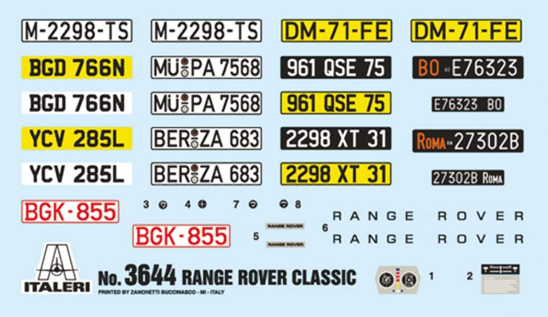 Italeri 3644S Land Rover 1:24 Range Classic, Faithful Replica, Model Making, Crafts, Hobbies, Gluing, Plastic Construction kit, Assembly