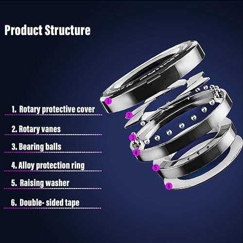 Miniatura 4 de gunhunt 1 funda para botón de arranque de automóvil, cubierta protectora de encendido giratorio, cubierta de metal para botón de arranque para motor