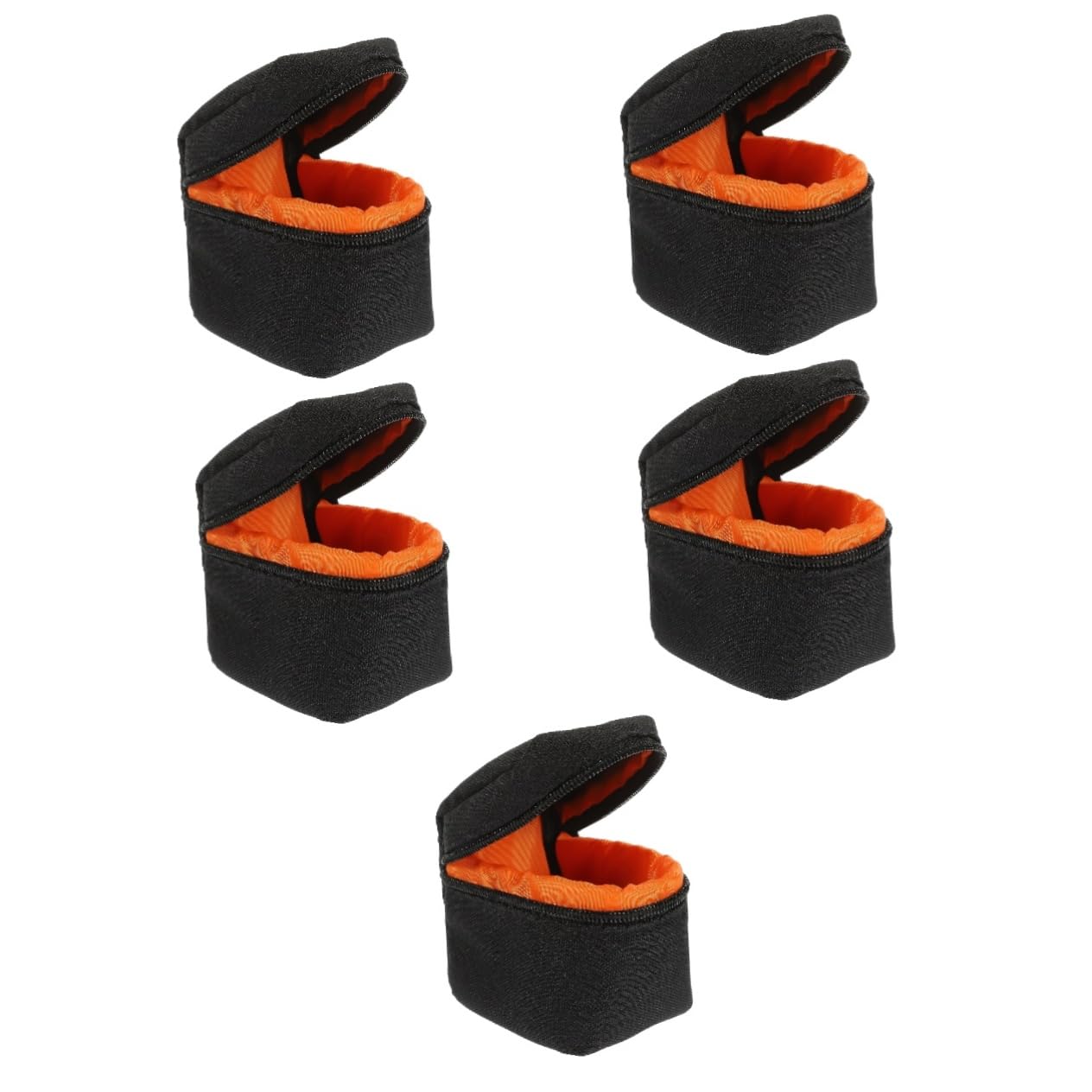 NUOBESTY 5 Piezas Bolsa Acolchada para Lentes de Cámara Estuche Portátil y Protector para Almacenamiento Práctico para Protección Antichoque
