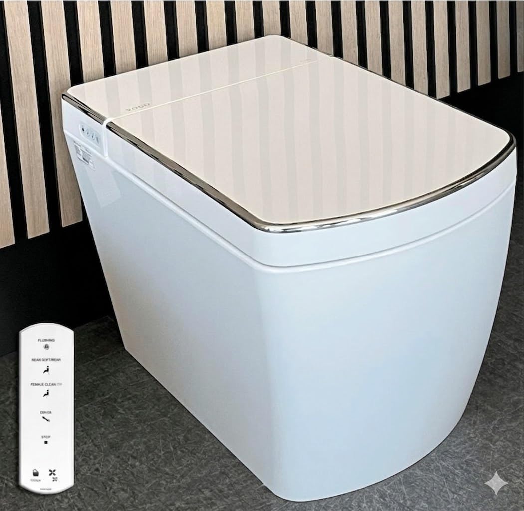 Inodoro Inteligente de Estilo Japonés Tokio | Temperatura asiento ajustable | Chorrito de agua | Mando a distancia | Descarga automática.