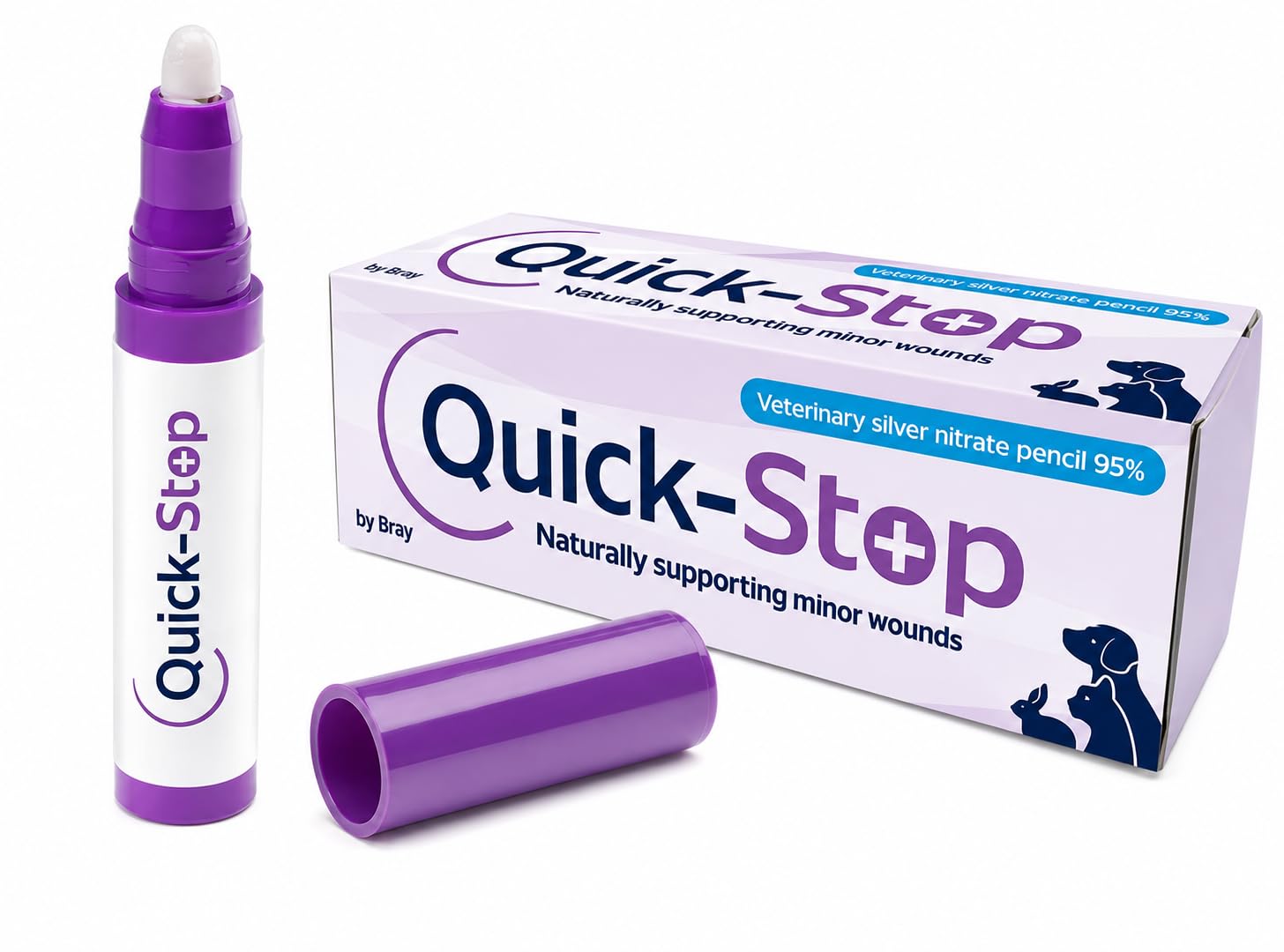 Quick-Stop by Bray Silver Nitrate Pencil - Multi-Use Pet Minor Wound Care