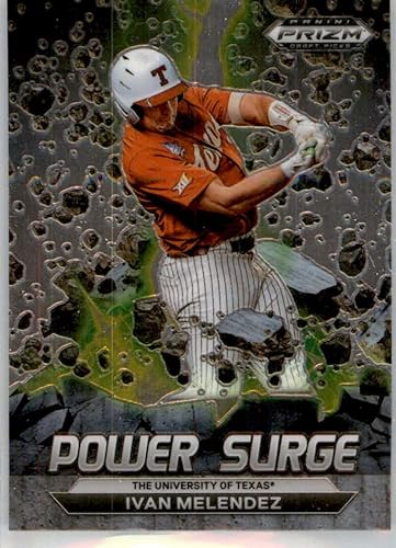 2022 Panini Prizm Draft Picks Power Surge #7 Ivan Melendez RC Rookie Texas Longhorns Baseball Trading Card