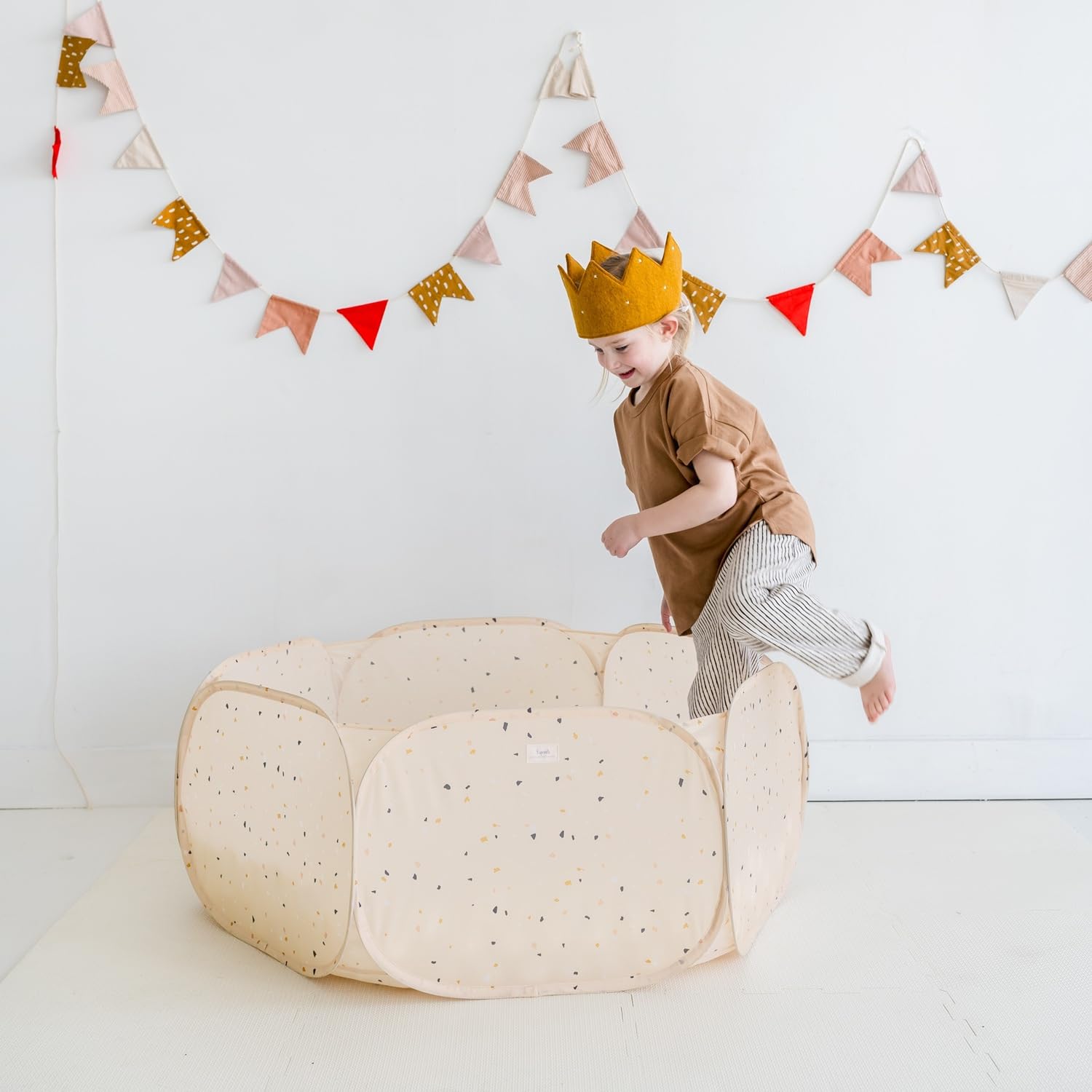 3 Sprouts - Piscina di Palline per Bambini - Piscina di Palline per Bambini di 3 Anni - Gioco da Interno (Palline Non Incluse) (Terrazzo Beige)