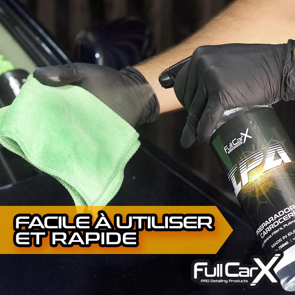 FULLCARX IPA 750ml Alcool Isopropylique 100% Préparateur de Carrosserie, Nettoyant Dégraissant, Élimine les Restes de Polissage Saleté Cires Adhésifs, Produit Nettoyage Detailing Professionnel