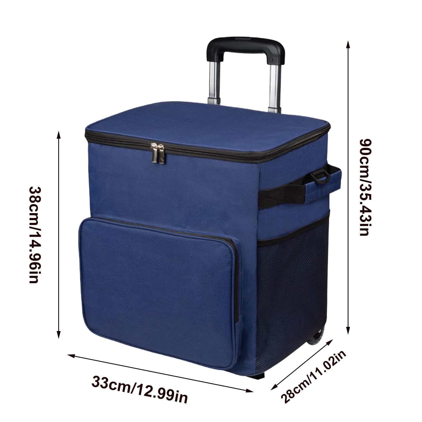 Carrello frigo con ruote, isolamento termico da 35 l, design anti-perdite per esterni, ideale per picnic, campeggio e shopping