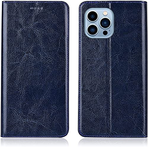 Étui pour iPhone 14 Pro SCHIK étui portefeuille cuir véritable clapet