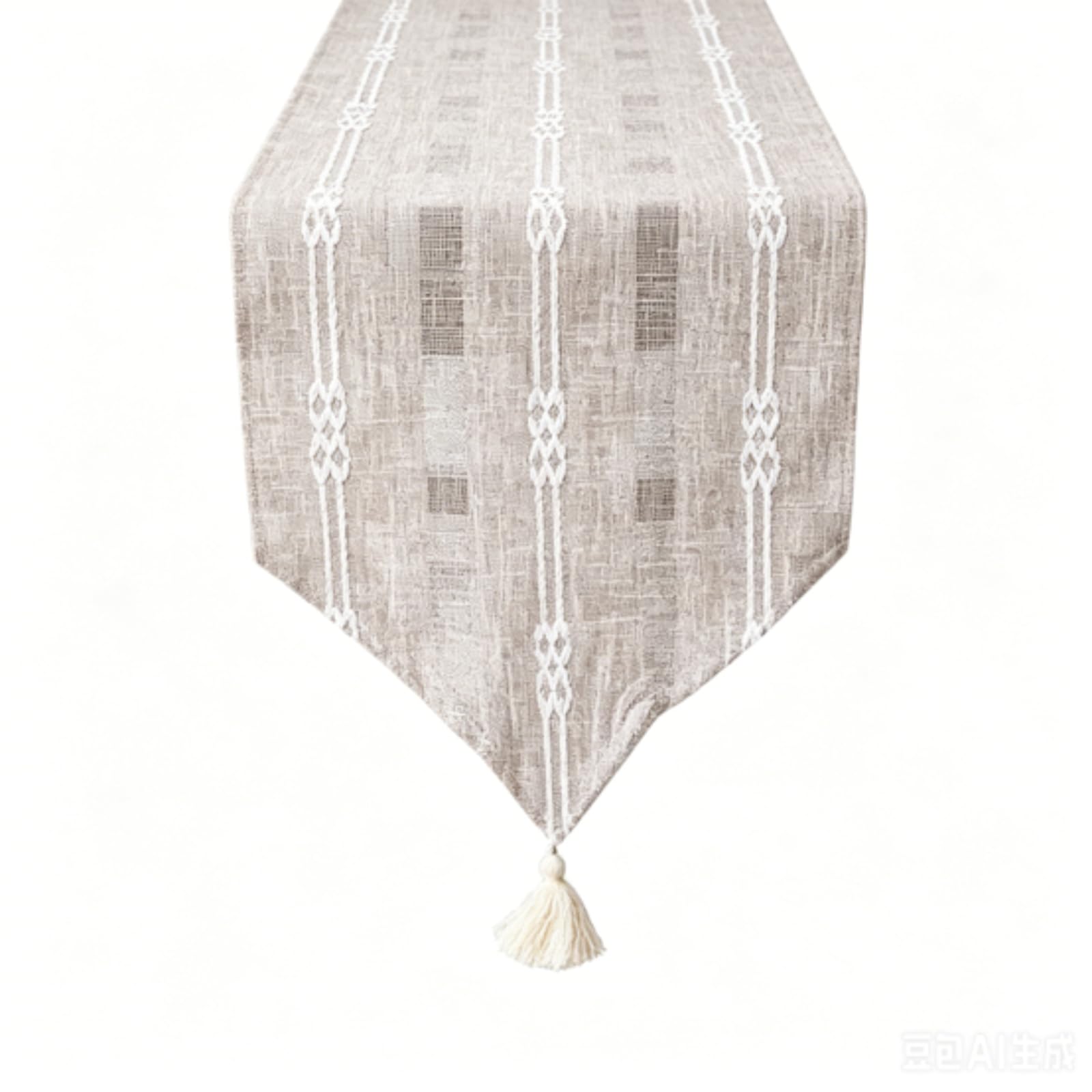 Linen Boho Table Runner Tassels Farmhouse Dining Kitchen Coffee Table Decor