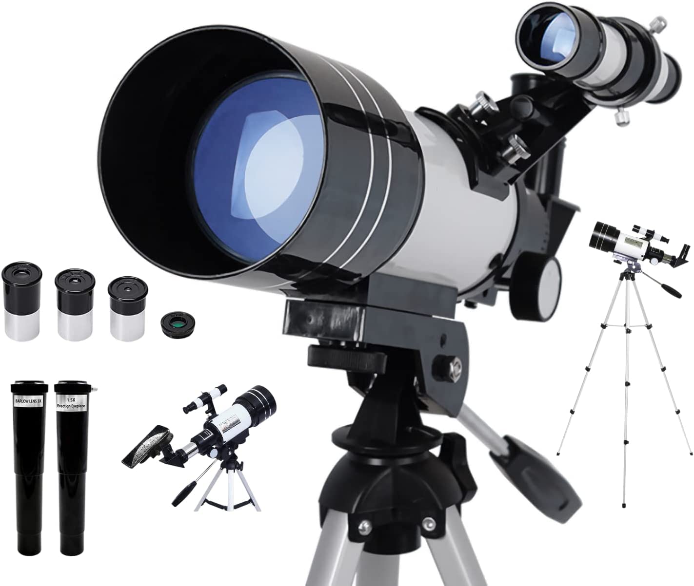 Buy Suicune Telescope for Kids Adults Astronomy Beginners, 150X HD Refractor Telescope for