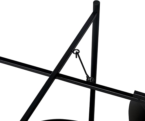 Miniatura 5 de Homebeez Mesa de bandeja negra de 2 niveles, mesa auxiliar redonda, mesa decorativa para sofá, aperitivos, plantas de café, mesas decorativas para