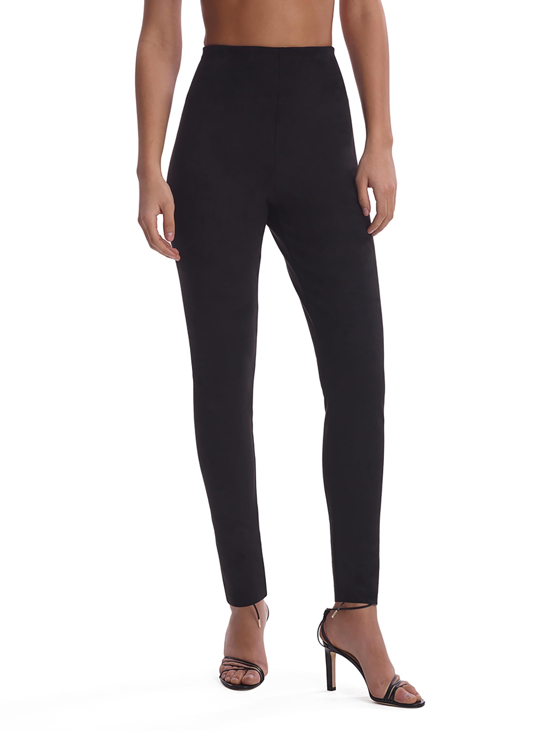 Zipper Womens Suede Leggings Commando Women's Faux Suede