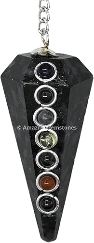 Miniatura 8 de Rose Quartz Crystal Pendulum for Divination - Dowsing Pendulum Necklace with Chakra Cabochon and Chain