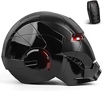 YONTYEQ Iron Hero MK5 Black Edition Wearable Helmet - 1:1 Cosplay Prop with Voice/Touch/Remote Control, LED Eyes & Sound Effects for Adults