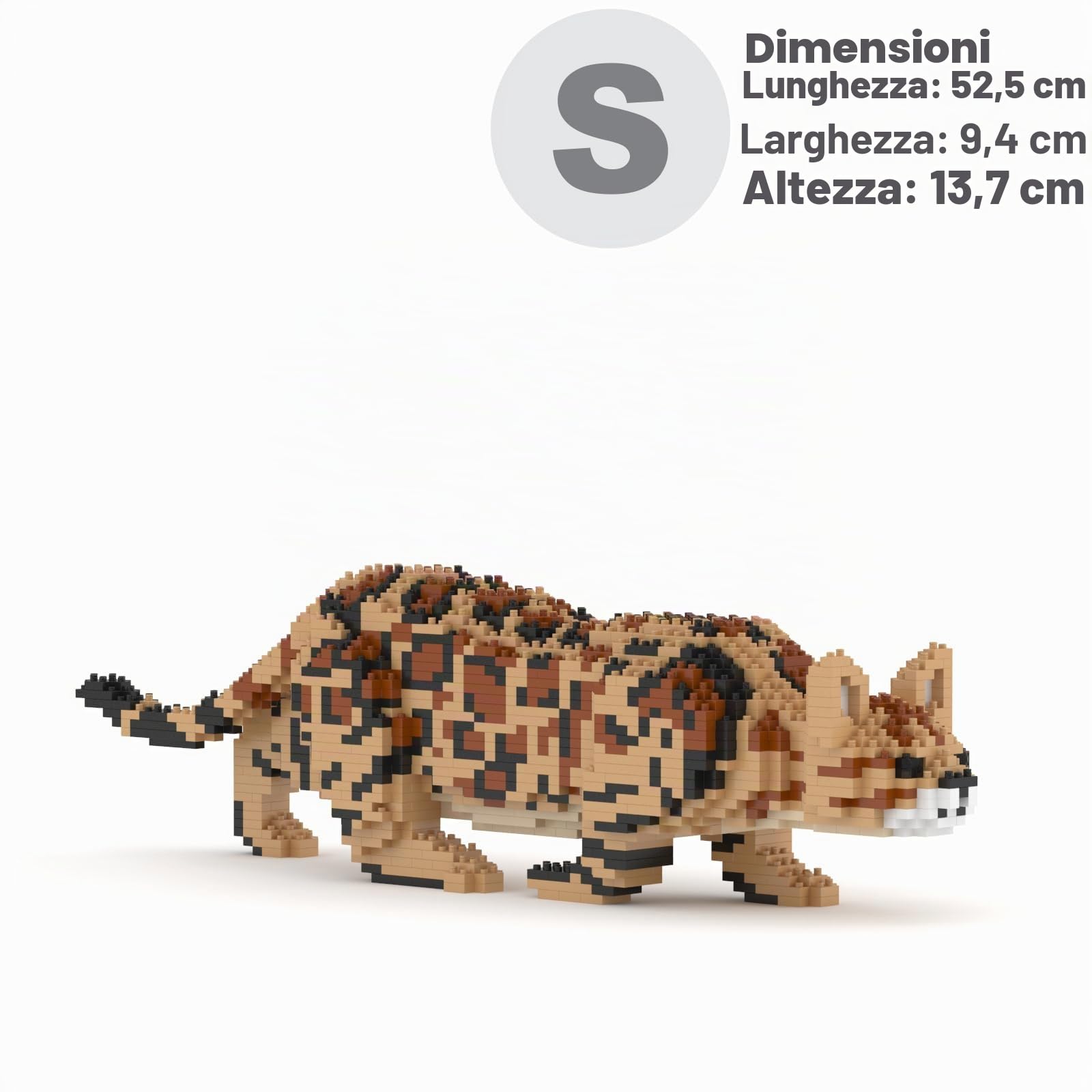 JEKCA Bengal Cat 01S-M01 - Blocchi di costruzione in plastica per gatti, dai 14 anni in su