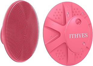 Ithyes Spazzola esfoliante per il corpo in silicone, per uomini e donne, schiuma bene, facile da pulire, più igienica, per doccia, scrubber viso per pelli sensibili, buffer per il corpo, confezione da