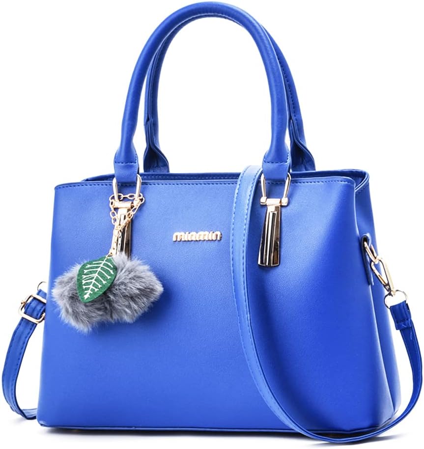 Dreubea Women's Leather Handbag Tote Shoulder Bag Crossbody Purse