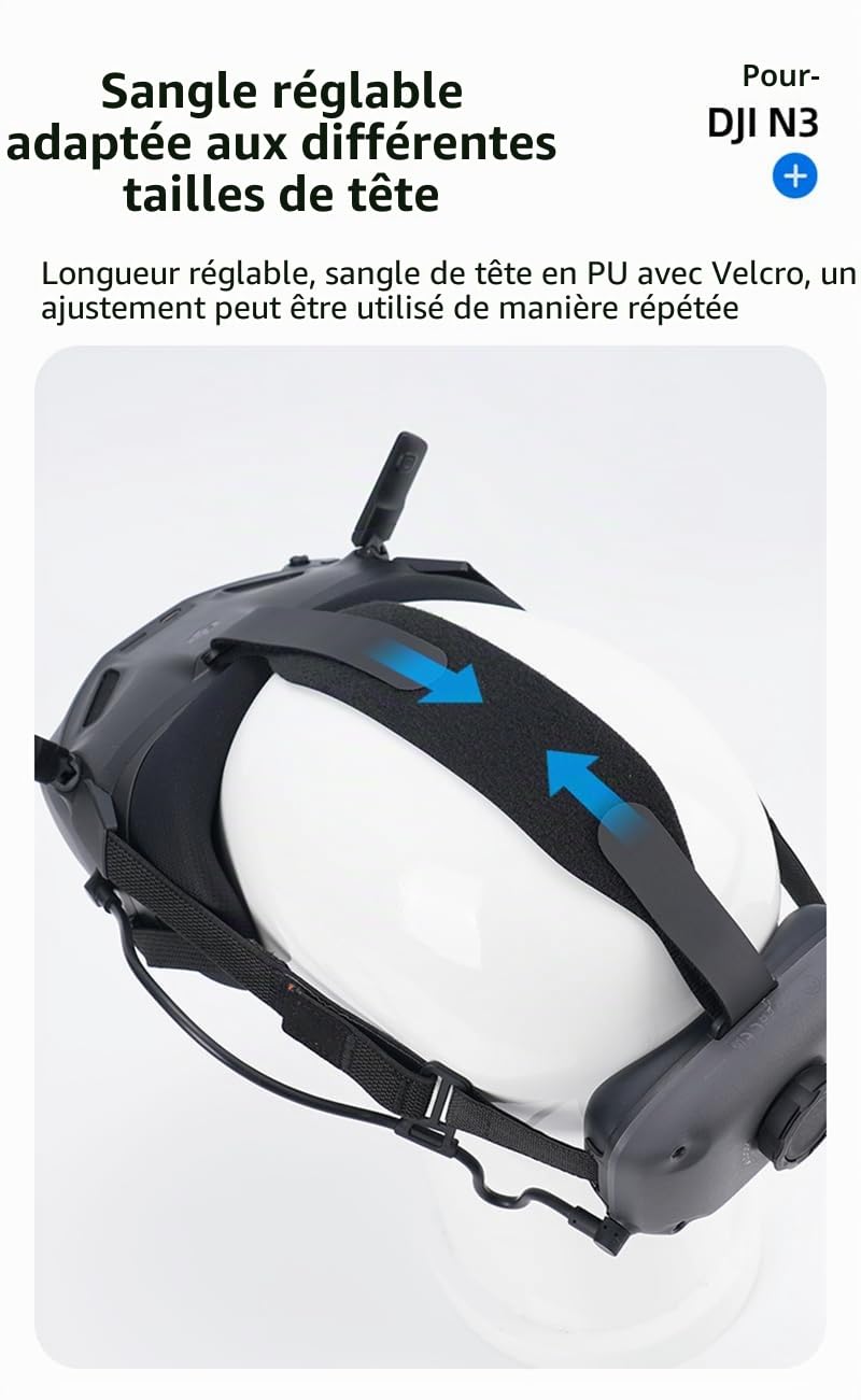 Bandeau pour DJI Goggles N3, facile à porter et confortable, ceinture de décompression, accessoire de drone DJI Neo/Avata 2 Motion Fly More Combo (simple)