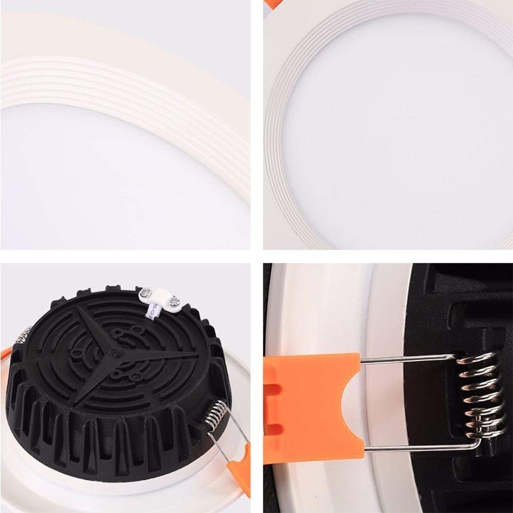 Reflektory wpuszczane do mebli kuchennych Sufitowe oświetlenie sufitowe 5W 7Wda okrągłe aluminiowe reflektory wpuszczane wbudowane ciepłe białe światło LED/neutralne światło/3 W/białe
