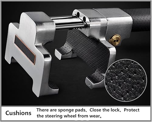 Miniatura 4 de Amorin Cerradura para volante con alarma y luz, dispositivo antirrobo de productos de seguridad para automóvil, barra de bloqueo de prevención de