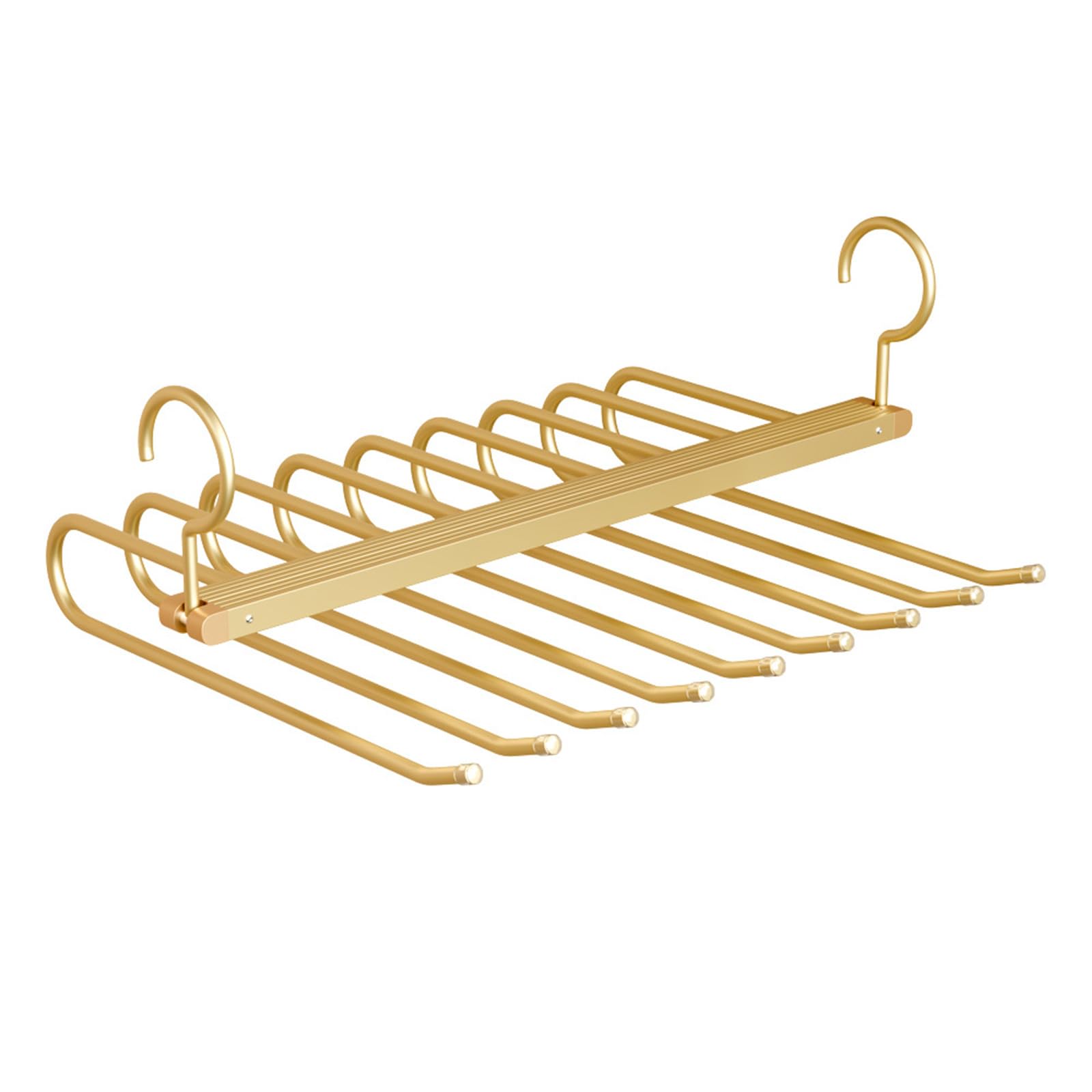 Shntig Strong Folding Pants Rack for Closet Organization Multifunctional Aluminum Alloy Nonslip Trouser Hanger Space Saving Hanger