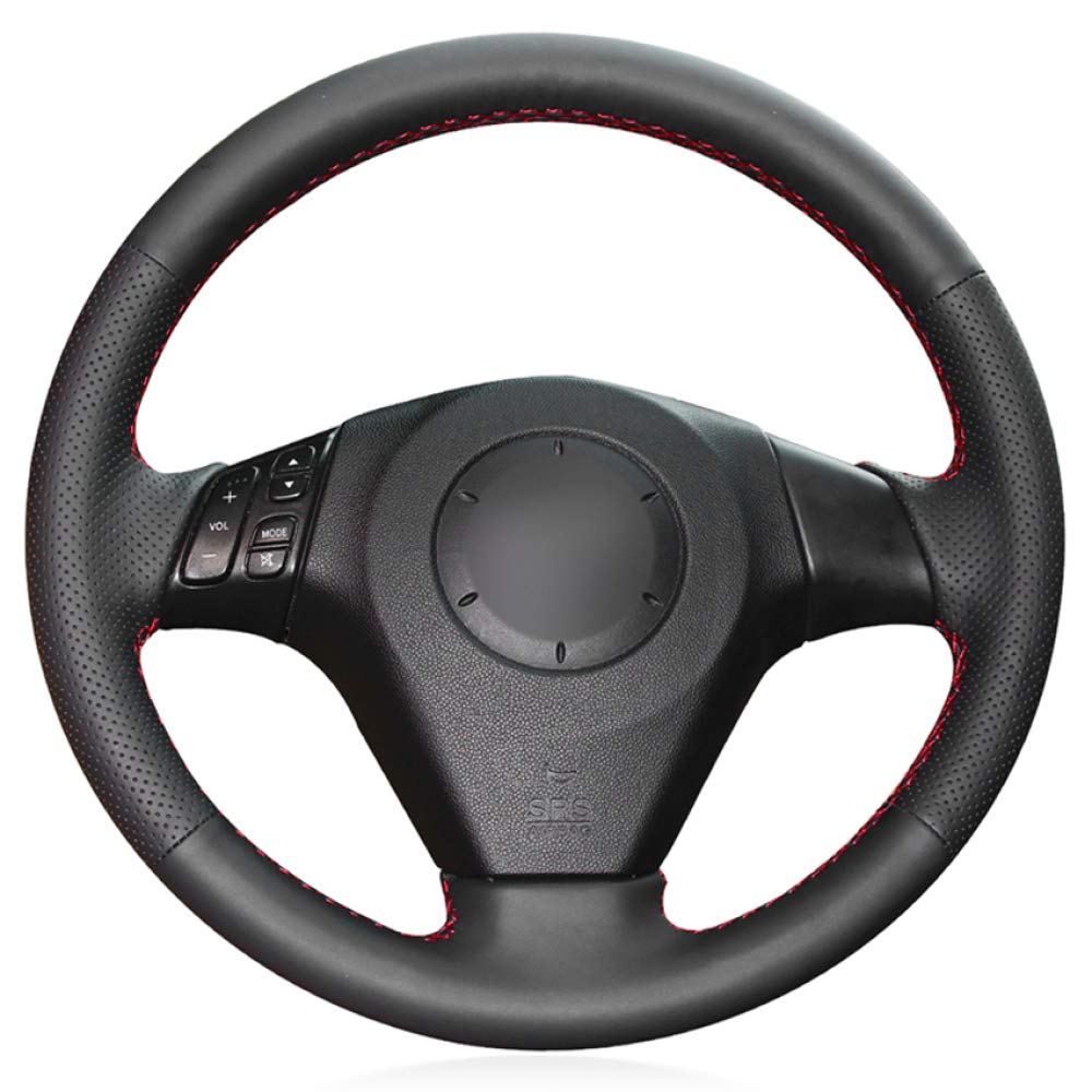 LEIDADA Black PU Leather DIY Hand stitched Car Steering Wheel Cover, for Mazda 3 Axela 2004 2009, for Mazda 5 Mazda 6 Atenza, for Mazda MPV