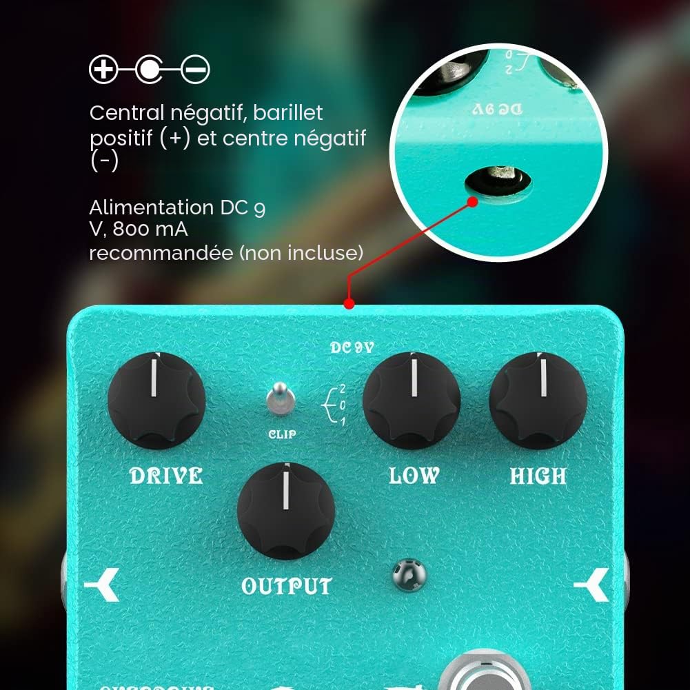 JOYO Pédale Overdrive à Lampes Vintage - Tons Clair et Transparents pour Guitare Électrique - Édition Haute Gamme Dr.J Series (D50)