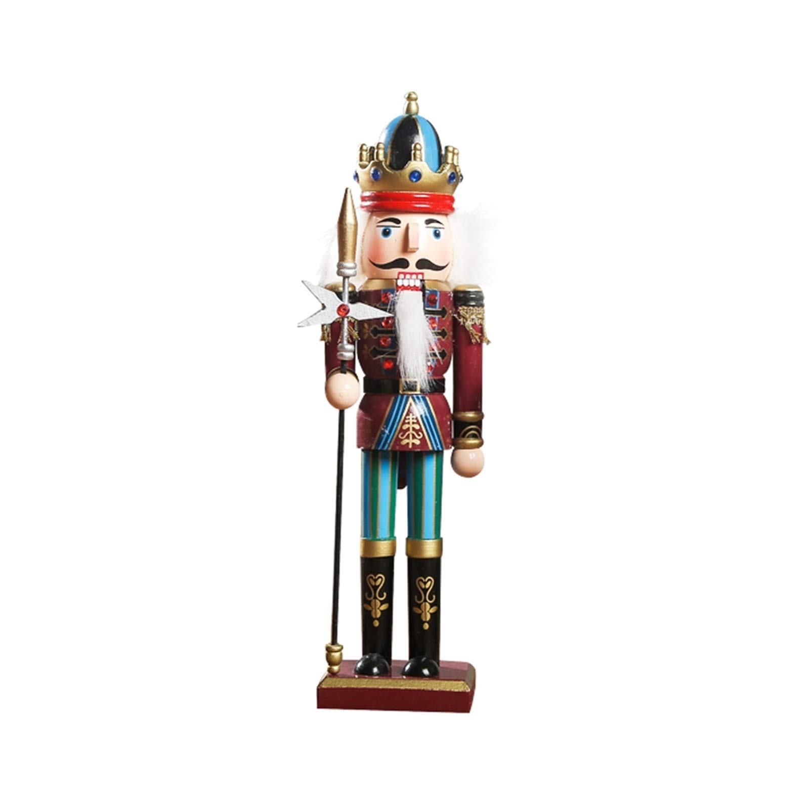 ZLH Nutcracker Soldier Statue 30cm Solid Wood Gift Classical Painting Hand-painted Fairy Tale Doll Home Decoration Development Thinking (Color : Lance)