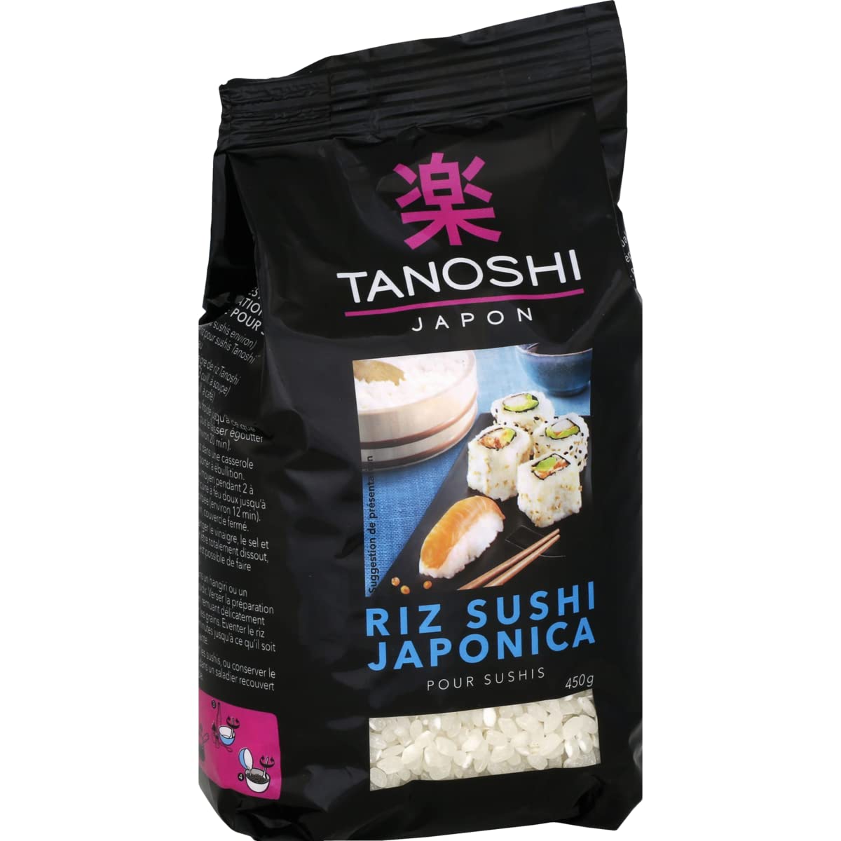3 pezzi *** Tanoshi Riso per Sushi Japanica Sacchetti 450 g