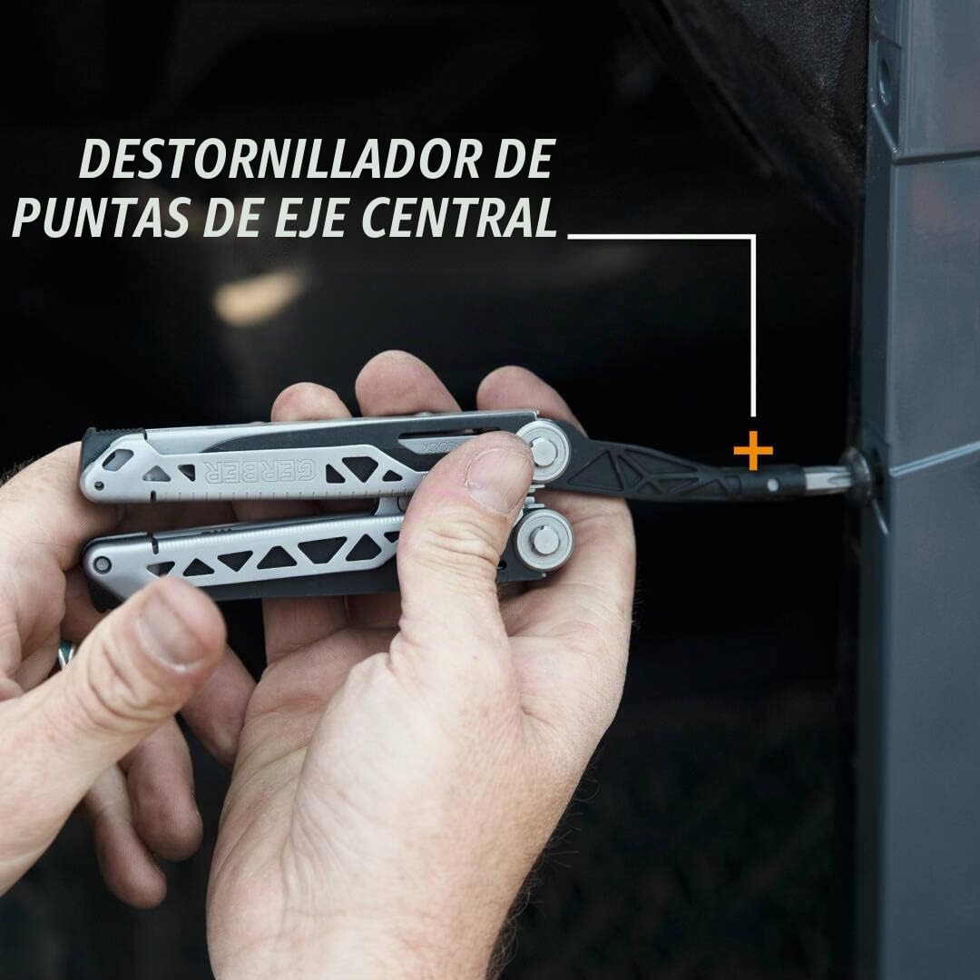 Gerber multiherramienta con 12 funciones, Dual Force, Funda incluida, Con apertura con una sola mano y bloqueo de la montura, Longitud total: 12 cm, 30-001613