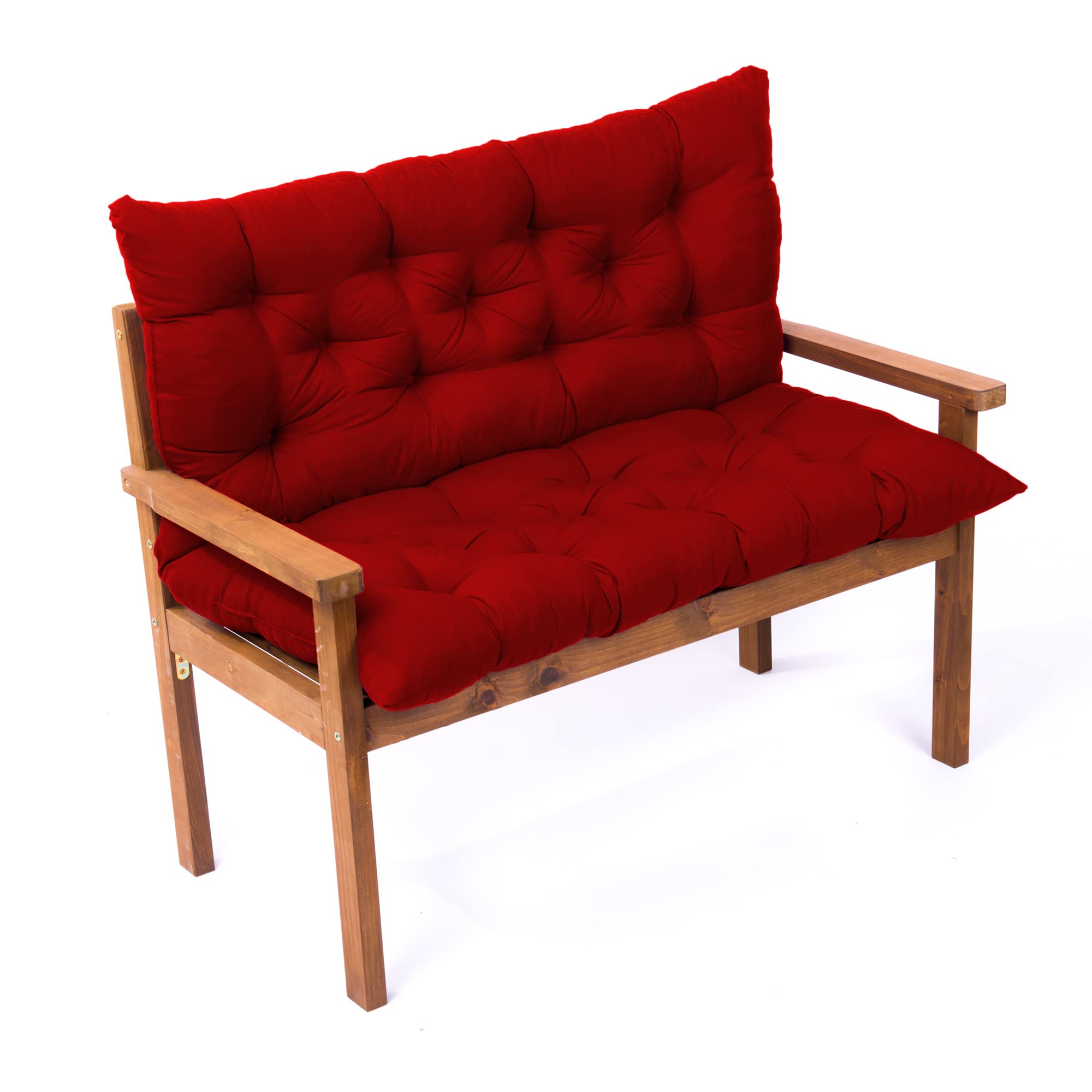 Cuscini per Panca da Esterno, per divani, poltrone, divani, sedie, divani, Cuscini Spessi per mobili da Giardino, Patio, Veranda, Grigio Scuro, 100 x 100 x 8 cm (Rosso, 150 x 100 x 8 cm)