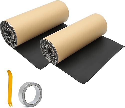 Alfombrilla de amortiguación de sonido, 157 mil 0.157 in 36 pies cuadrados, almohadilla de aislamiento térmico universal para la puerta del