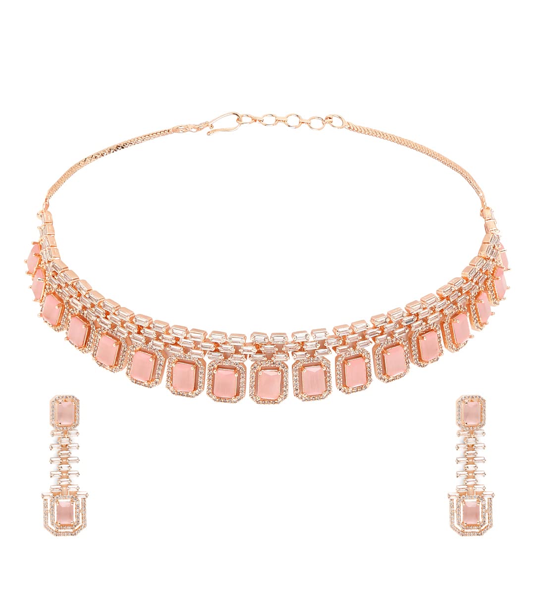 YouBella Jewellery Celebrity Inspired Premium Jewellery Necklace Set with Earrings for Girls and Women (Rose Gold) (B0BHWZLPY5) Amazon Price History, Amazon Price Tracker