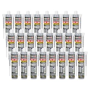 Isolbau VN 300 injectiemortel – 2K composietmortel voor beton, styreenvrij, ETA-goedkeuring – 300 ml montagemortel incl. 2 statische mixers – 24 stuks