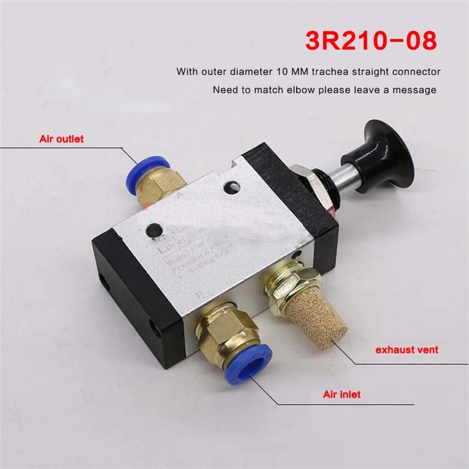 Tirare la valvola Meccanica valvola pneumatica Interruttore 5 Porte 2 Posizione 1/4 BSPT azionato manualmente 3R210-08 valvola di Controllo del Cilindro(4R210-08,No Joint)