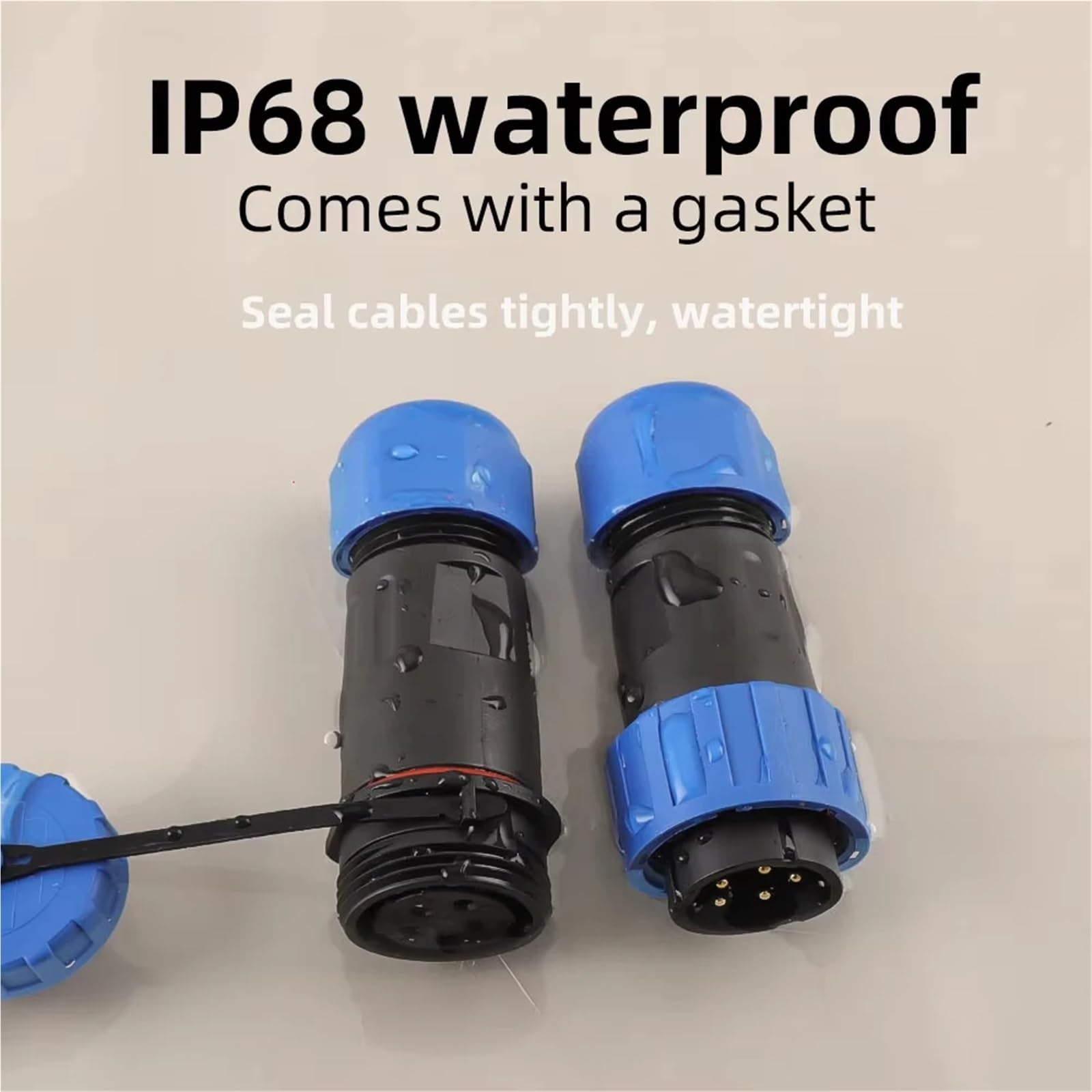 Wasserdichte Steckverbinder IP68, 2-polig, 3-polig, 4-polig, 6-polig, 7-polig, und elektrische Steckverbinder für den Außenbereich (LD20-3Pin, 1 Set)