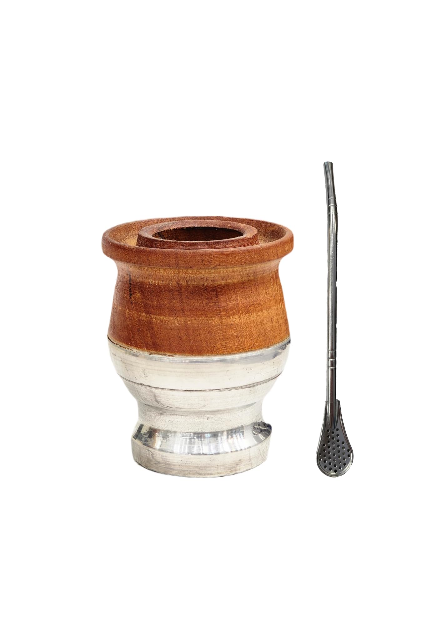 Mate para Yerba Mate Argentino, madera de algarroba mate y acero inoxidable, calabaza mate con bombilla, conjunto mate, cultura argentina