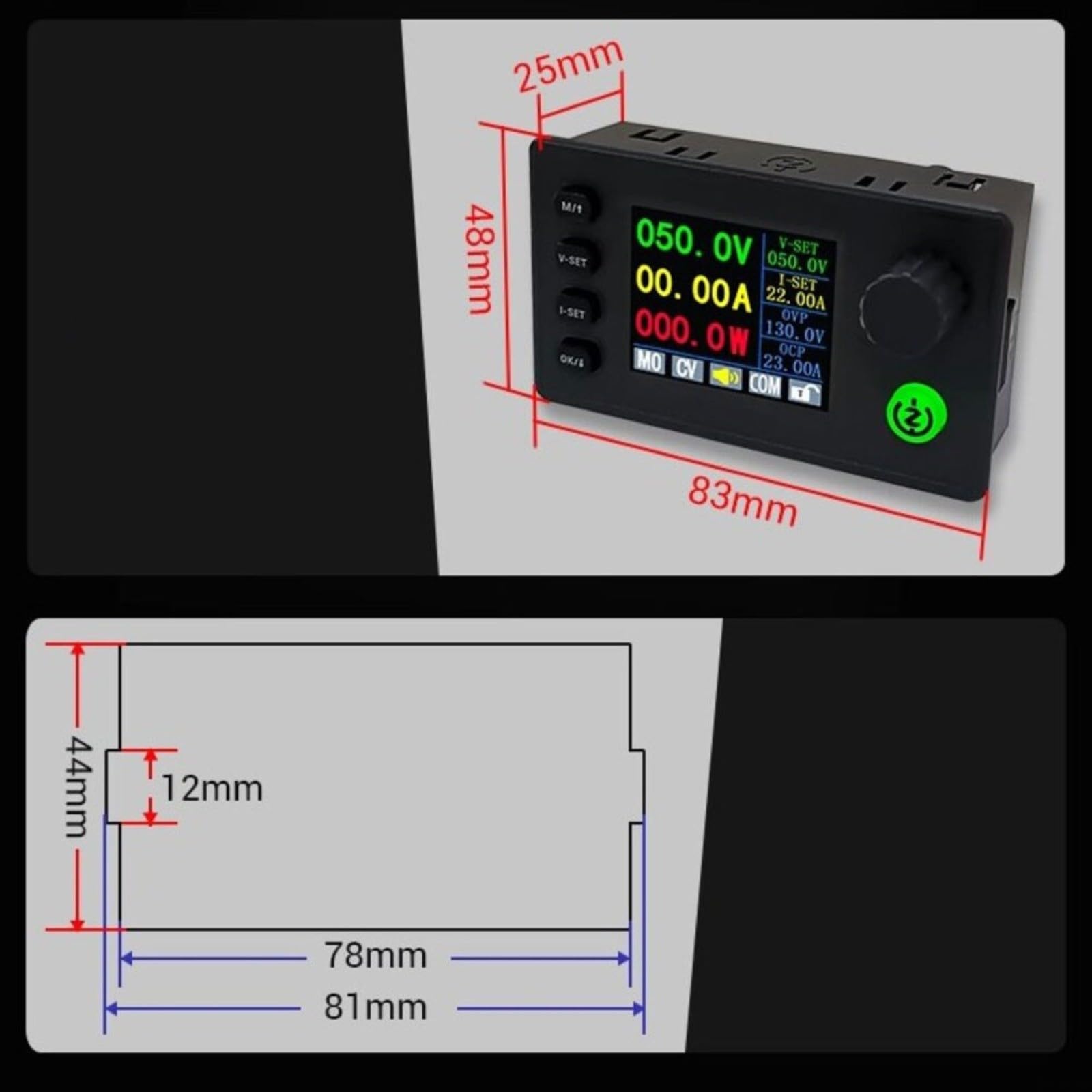 ZK-10022C Alimentatore DC 1500W 0-125V 22A regolabile con display a colori