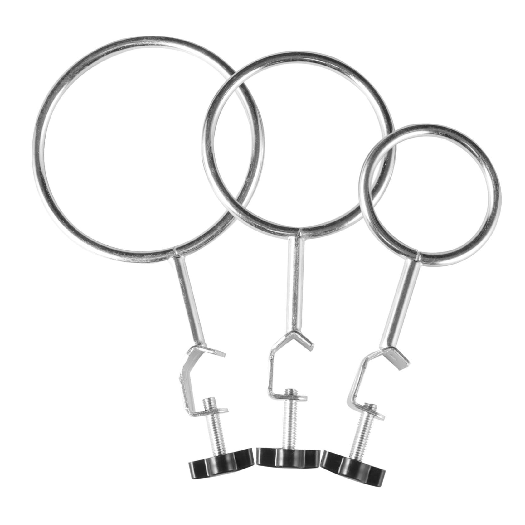 3 Sätze Experimentelle Ausrüstung Für Eisenringe Federklammern Klemmen Laborständer-stützringklemmen Kiefer Runden Klemmen Für Laborstative Laborständer Retortenringe 3 Stück * 3