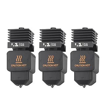 3pcs H2D h2s Hotend 0.6mm for Bambu Lab H2D Hotend 3D Printer Replaceable Nozzle Hardened Steel Nozzle Kit for Bambu Lab H2D/H2S/H2C Hotend 3D Printer Extruder Replacement Accessories