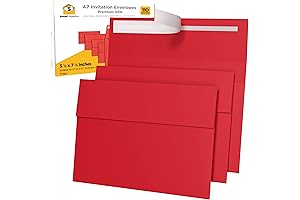 5x7 Envelopes Red: 110 Heavyweight Envelopes Perfect for Invitations, Weddings, Graduations, and More
