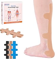 Vista 10 de IEADEN Cinta de kinesiología precortada para tendón de Aquiles, 10 unidades, cinta atlética para alivio de tendinitis de Aquiles, soporte del tendón